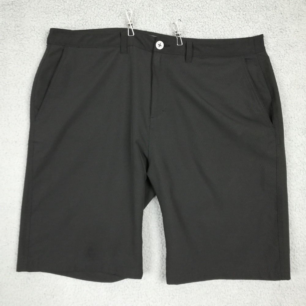 BKE Mens Shorts Hybrid Black Chino Standard Fit Lightweight 40
